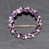 Amethyst & Diamond Stock Pin