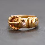 Diamond Set Buckle Ring