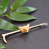 Fox With Ruby Eyes on Whip Stock Pin