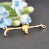 Fox Head on Whip Stock Pin