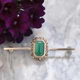Marcasite & Chrysoprase Stock Pin