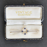 Sapphire & Pearl Stock Pin