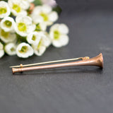Rose Gold Hunting Horn Stock Pin