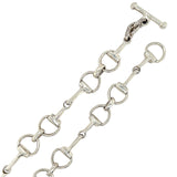 Silver Snaffle Link Bracelet