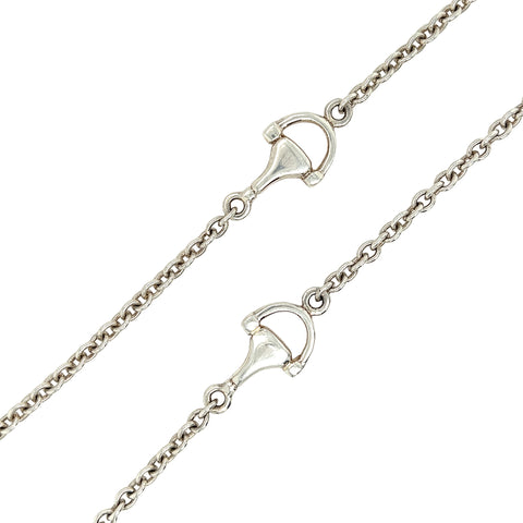Silver Horse Bit Link Necklace