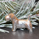 Silver Dog Brooch