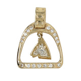 Diamond Set Stirrup Pendant