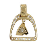 Diamond Set Stirrup Pendant