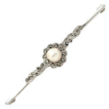 Silver & Pearl Stock Pin