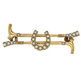 Whip & Horse Shoe Stock Pin