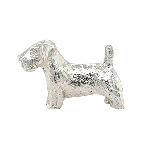 Silver Dog Brooch