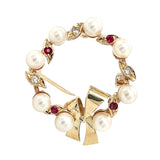 Pearl, Ruby & Diamond Stock Pin