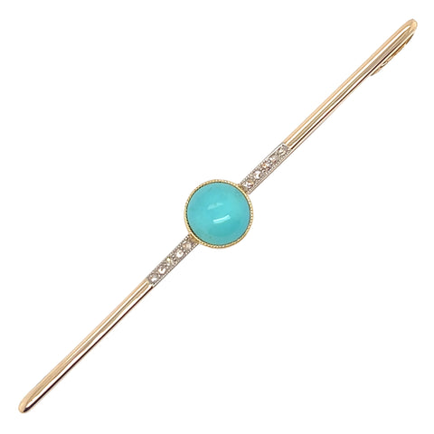 Turquoise & Diamond Stock Pin