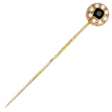 Garnet & Pearl Tie Pin