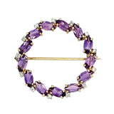 Amethyst & Diamond Stock Pin