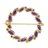 Amethyst & Diamond Stock Pin