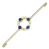 Sapphire & Pearl Stock Pin