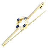 Sapphire & Pearl Stock Pin