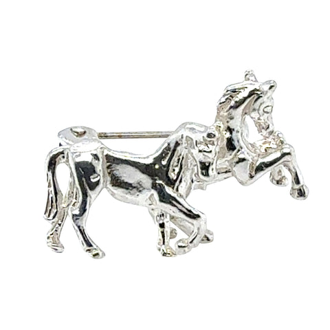 Silver Horse Brooch
