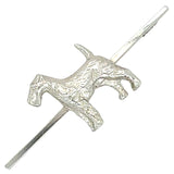 Silver Dog Brooch