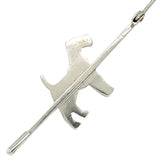 Silver Dog Brooch