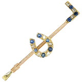 Sapphire & Diamond Stock Pin