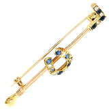 Sapphire & Diamond Stock Pin