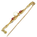 Pearl & Ruby Stock Pin