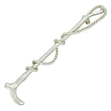 Silver Hunting Whip Stock Pin