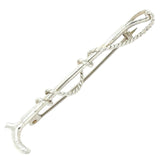 Silver Hunting Whip Stock Pin