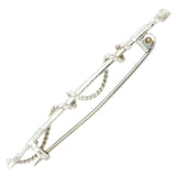 Silver Hunting Whip Stock Pin
