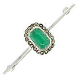 Marcasite & Chrysoprase Stock Pin