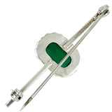 Marcasite & Chrysoprase Stock Pin