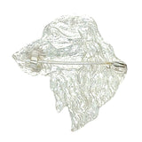 Silver Dog Brooch
