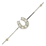 Diamond Horse Shoe Stock Pin