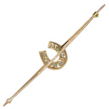 Diamond Horse Shoe Stock Pin