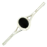 Onyx Set Silver Stock Pin