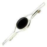 Silver & Onyx Stock Pin