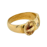 Diamond Set Buckle Ring