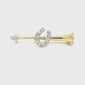 Diamond Horse Shoe on Hunting Horn Stock Pin