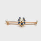 Sapphire & Diamond Horse Shoe Stock Pin