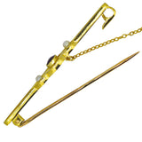 Vintage Amethyst & Pearl Stock Pin