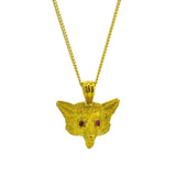 Fox Head Pendant Necklace