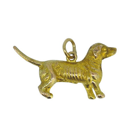 Gold Dog Charm