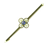 Pearl and Sapphire Vintage Stock Pin