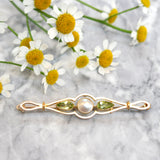 Peridot & Pearl Stock Pin