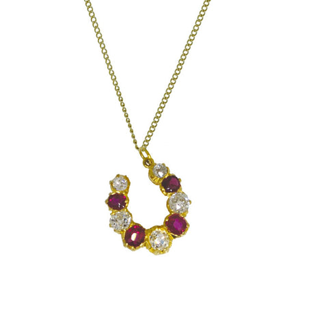 Ruby & Diamond Pendant Necklace