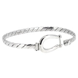 Silver Horse Shoe Bangle