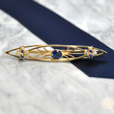 Sapphire & Diamond Stock Pin