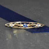 Sapphire & Diamond Stock Pin